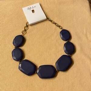 Navy Blue Stone Necklace